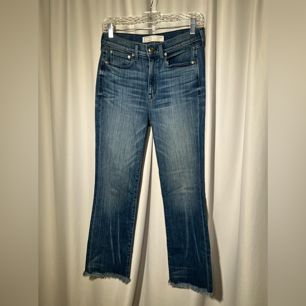 AYR Medium Wash Straight-Leg Jeans with Raw Hem - Picture 5 of 12